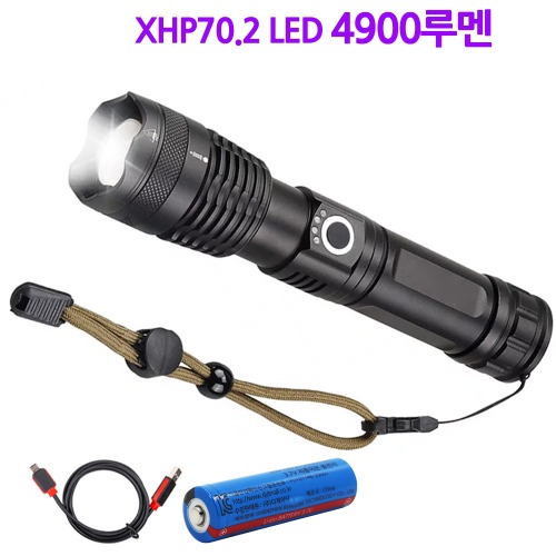 DJD03 LED 충전식 줌 라이트 손전등 후레쉬 XHP70.2 D14A 아X