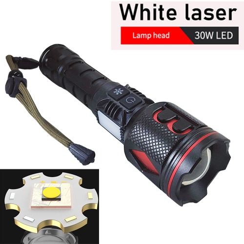 White Laser LED 충전식 줌 서치 야외 랜턴 라이트 손전등 후레쉬 20000루멘 S10 아X